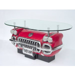 Mesa de centro frente carro c/ vidro