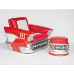 Poltrona Chevrolet Vermelha com apoio para pernas