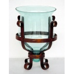 VASOS DE VIDRO COM SUPORTE DE FERRO