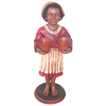 MENINA NEGRO COM VASOS