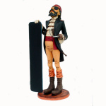 Pirata com placa Menú